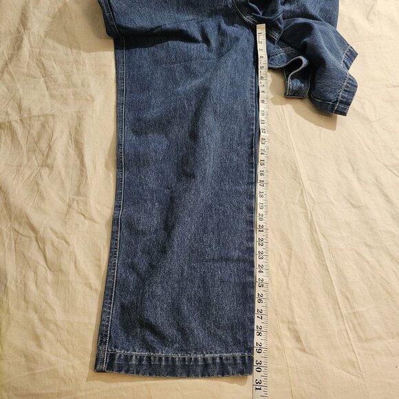 NEW Vtg 1990 Elisabeth Liz Claiborne Blue Jean Bibs Denim Overalls Sz 18 - Picture 7 of 9